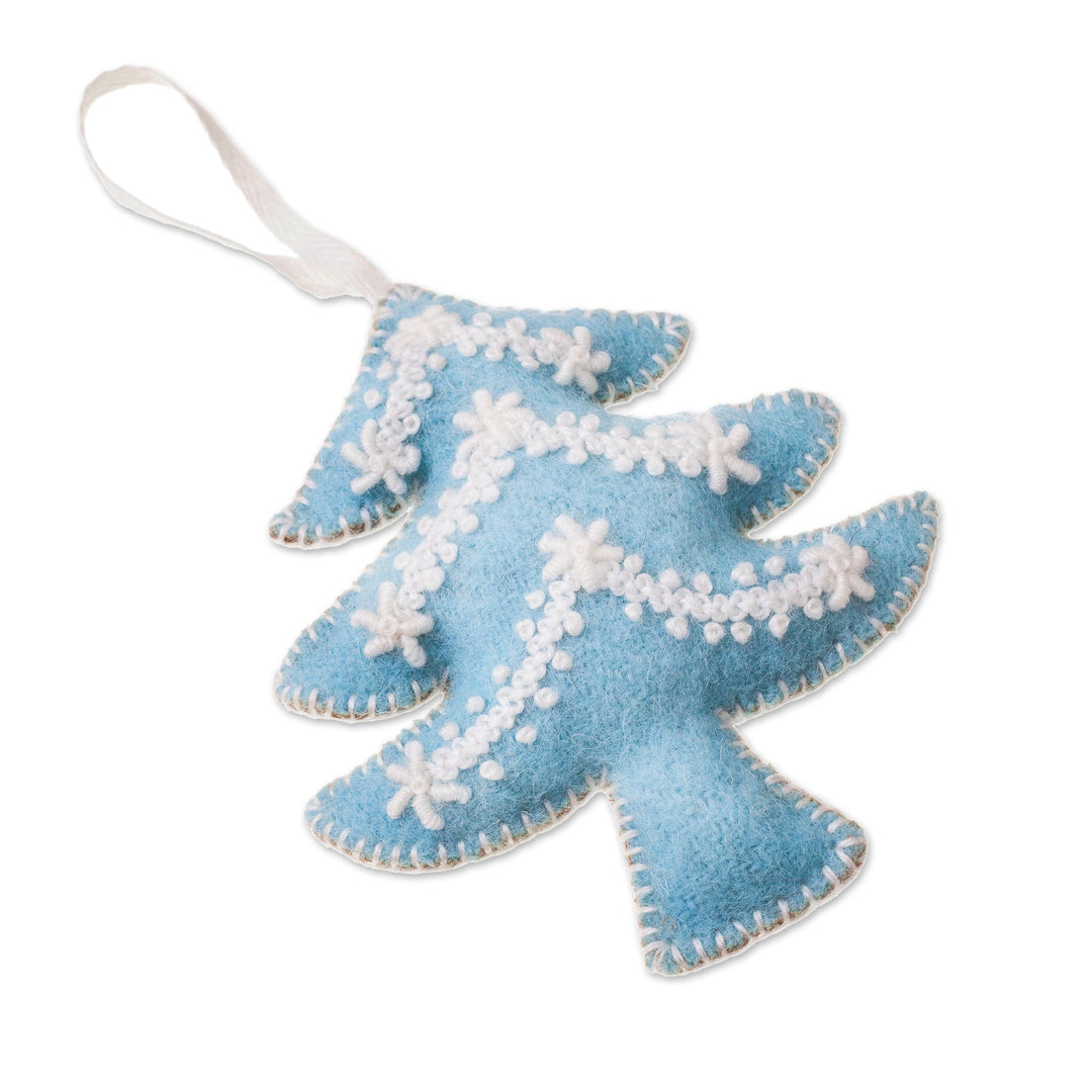 Assorted Wool Tree Ornaments from Peru (Set of 4) - Vibrant Trees