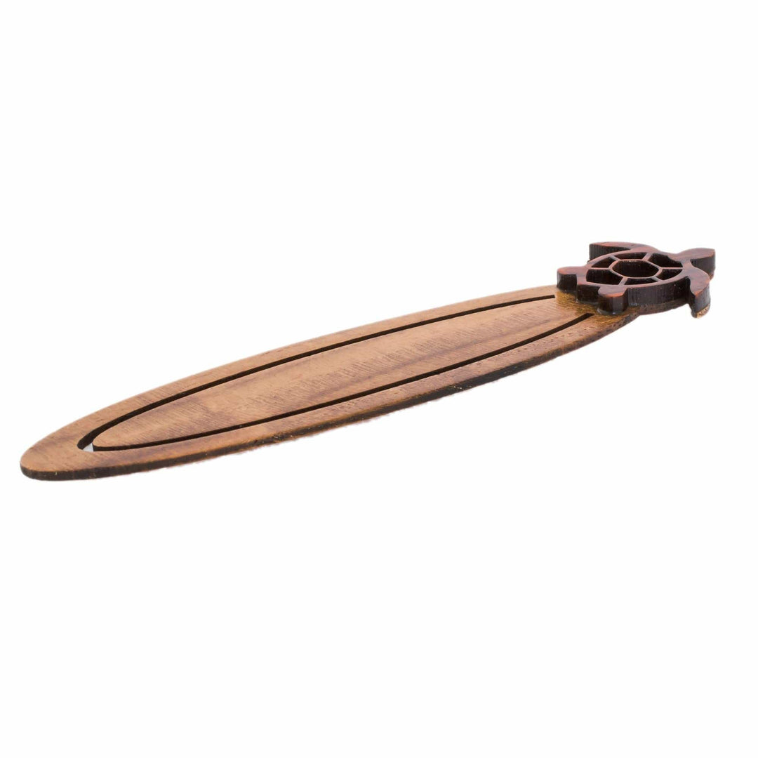 Sea Turtle-Themed Teak Wood Bookmark from Costa Rica - Sophisticated Sea Turtle