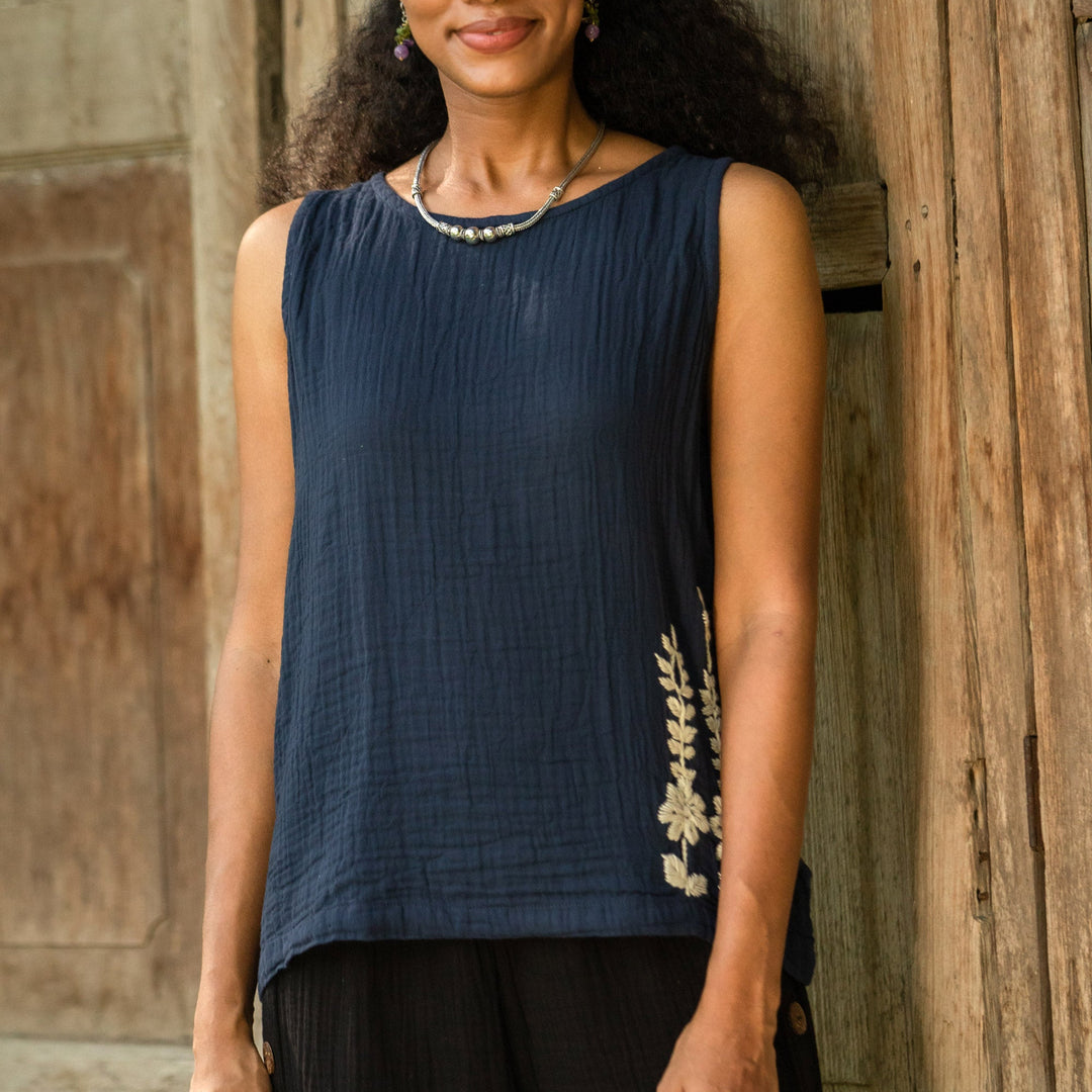 Flirty Bloom in Navy