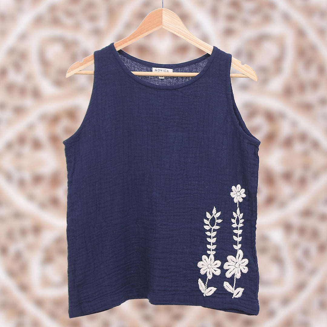 Flirty Bloom in Navy