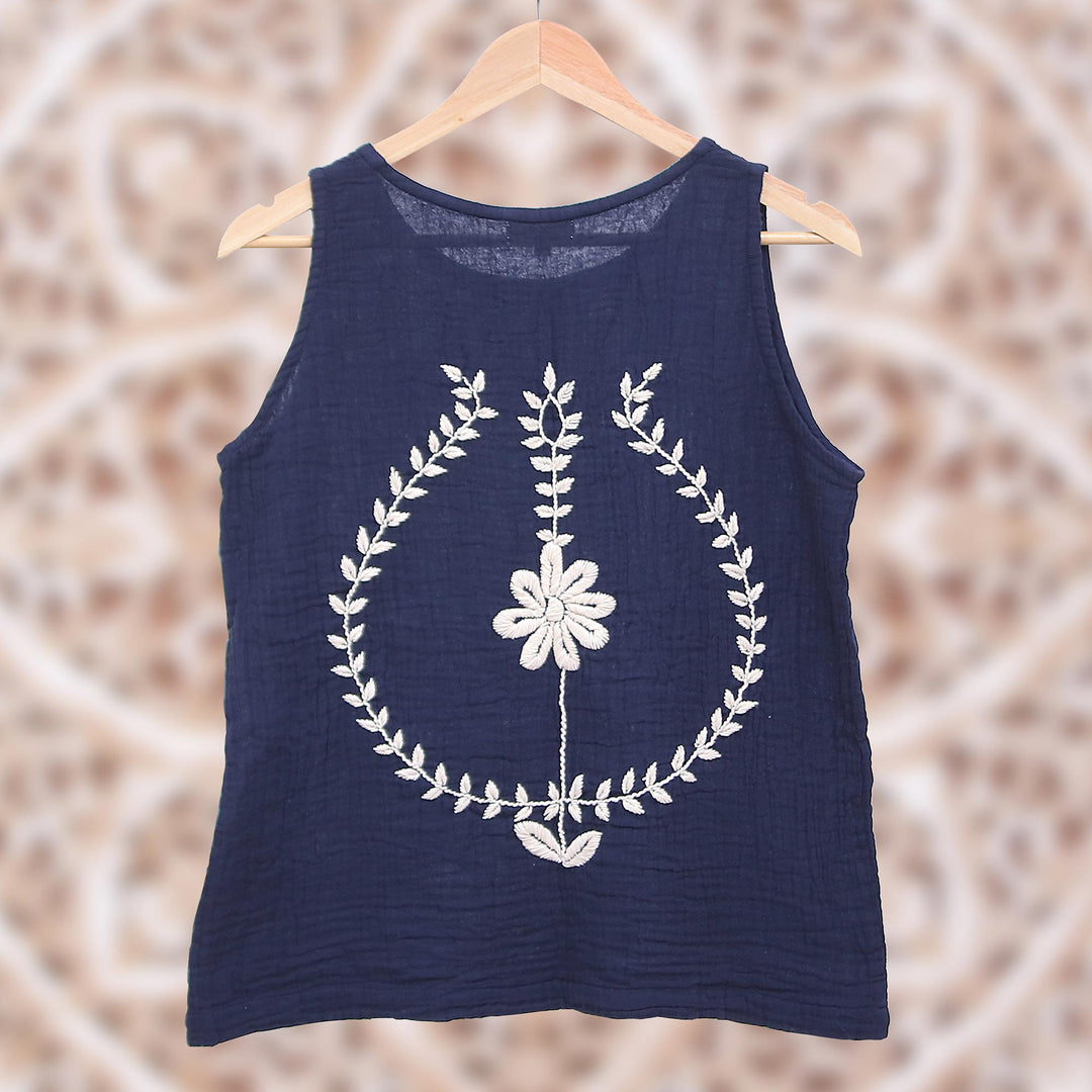 Flirty Bloom in Navy