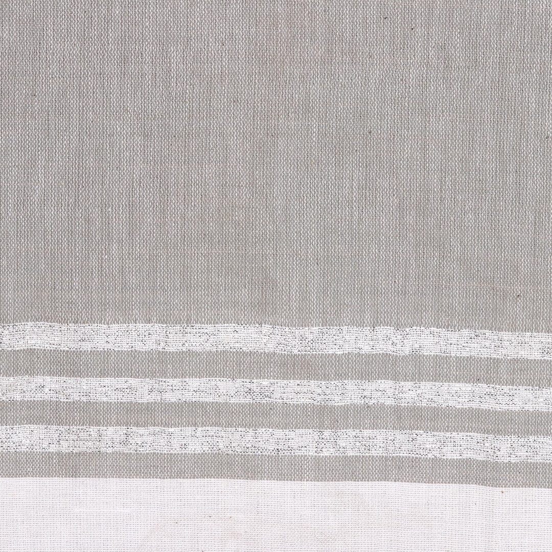 Handwoven Striped Cotton Blend Sarong in Sage from India - Stylish Stripes in Sage