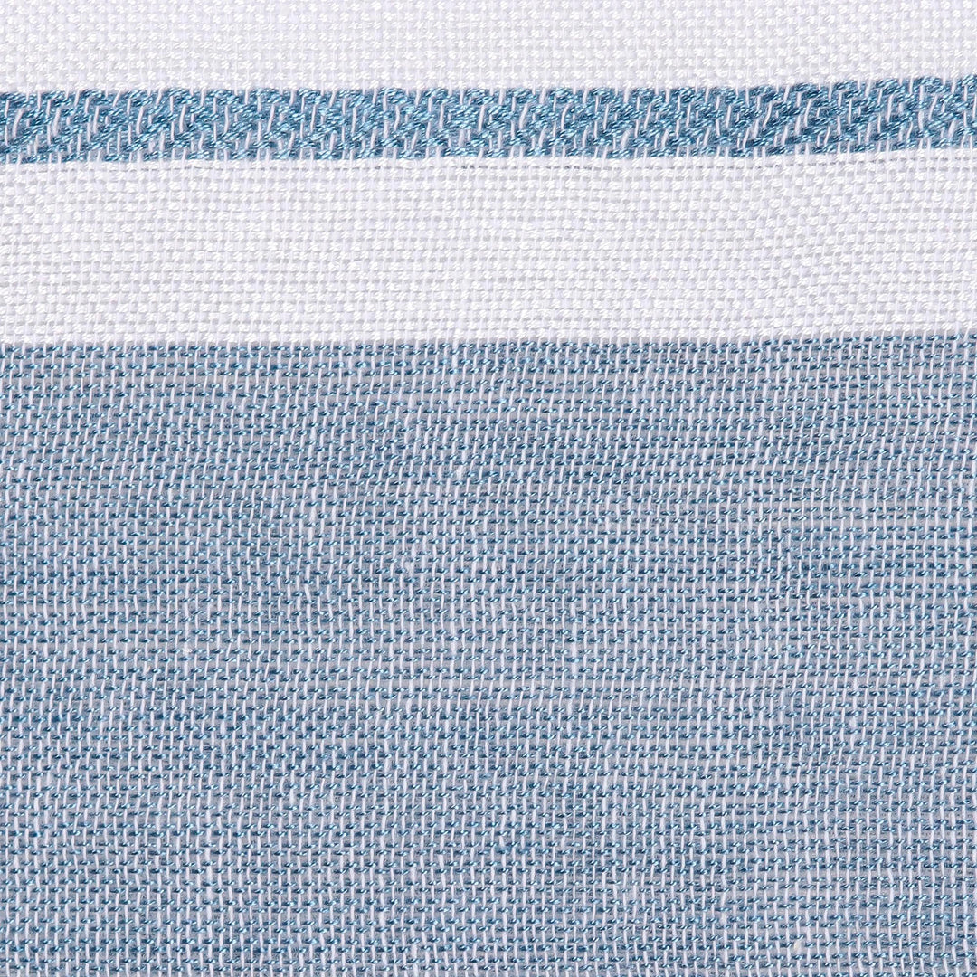 Azure Viscose Shawl with White Borders from India - Cadet Blue Saga
