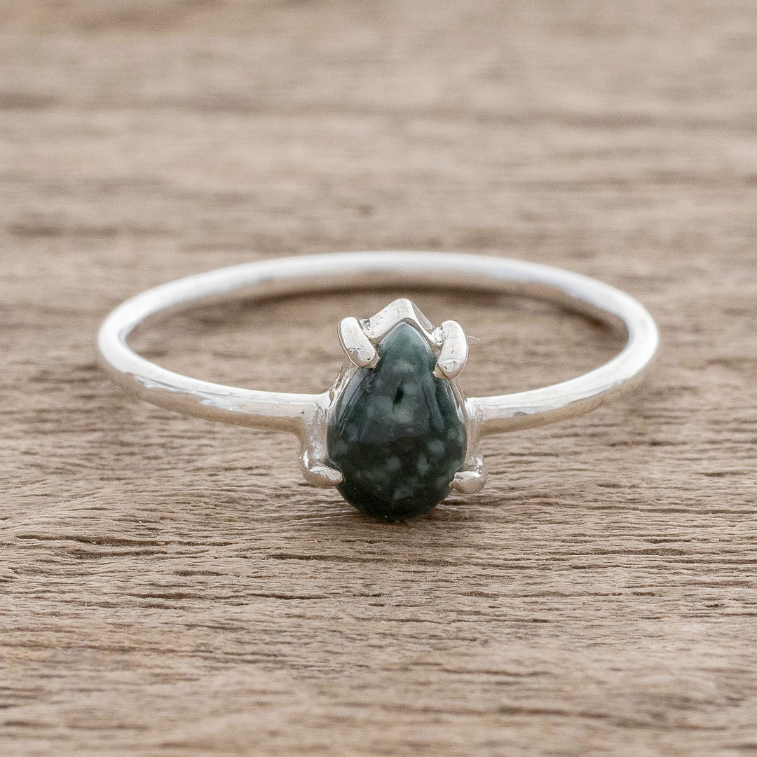 Dark Green Teardrop