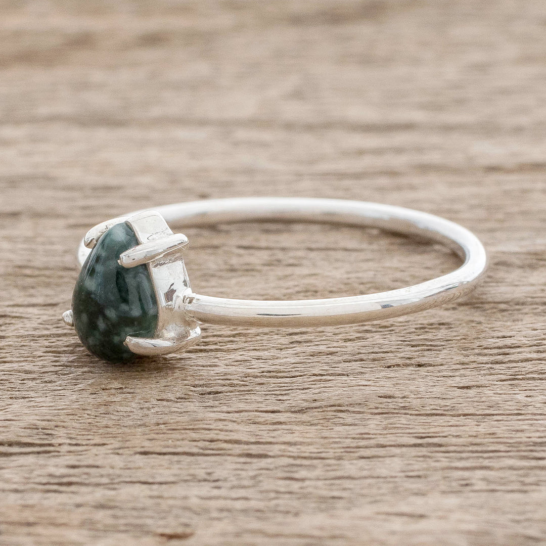 Dark Green Teardrop