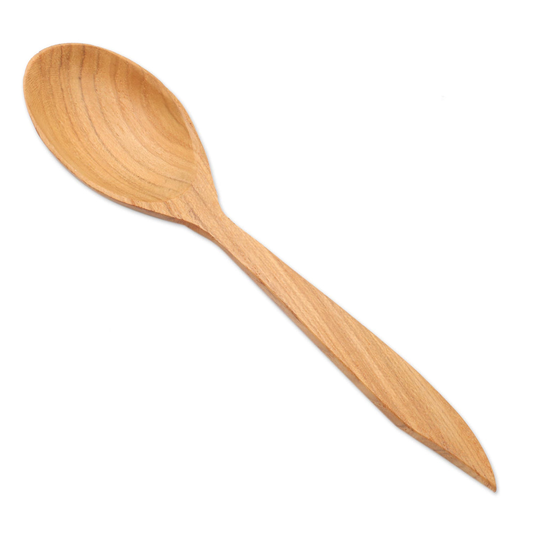 Teak Wood Spoons with Pointed Ends from Bali (Set of 6) - Fine Dinner
