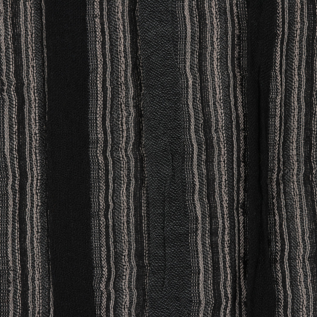 Wool Scarf with Subtle Stripes Crafted in India - Chic Stripes