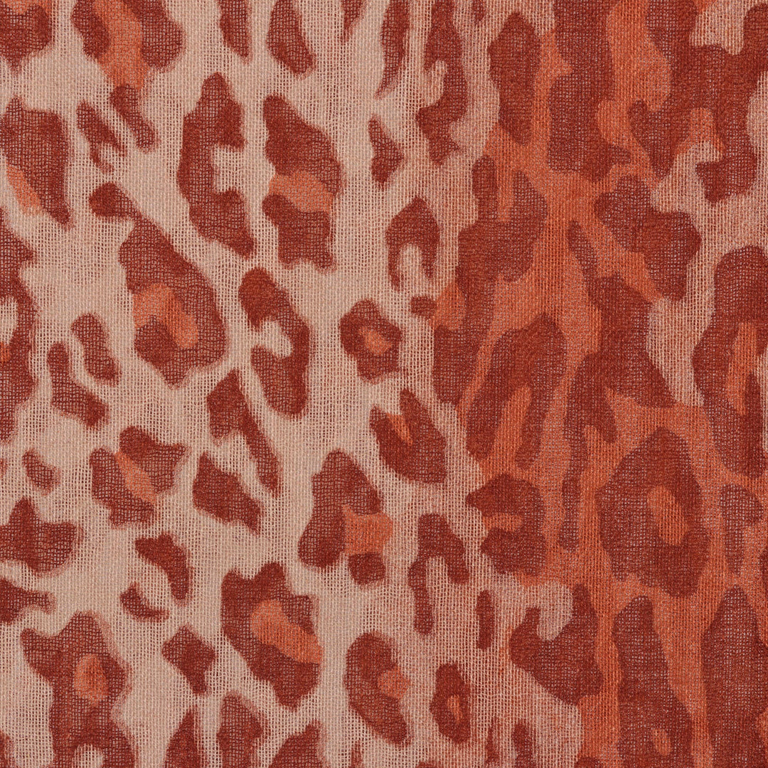 Cheetah Print Wool Shawl from India - Cheetah Elegance