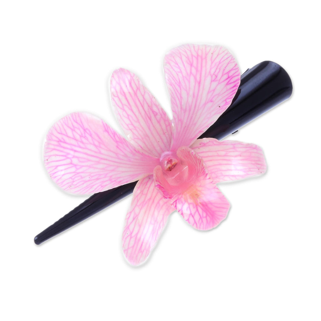 Natural Pale Pink Thai Orchid Hair Clip - Pink Orchid Love