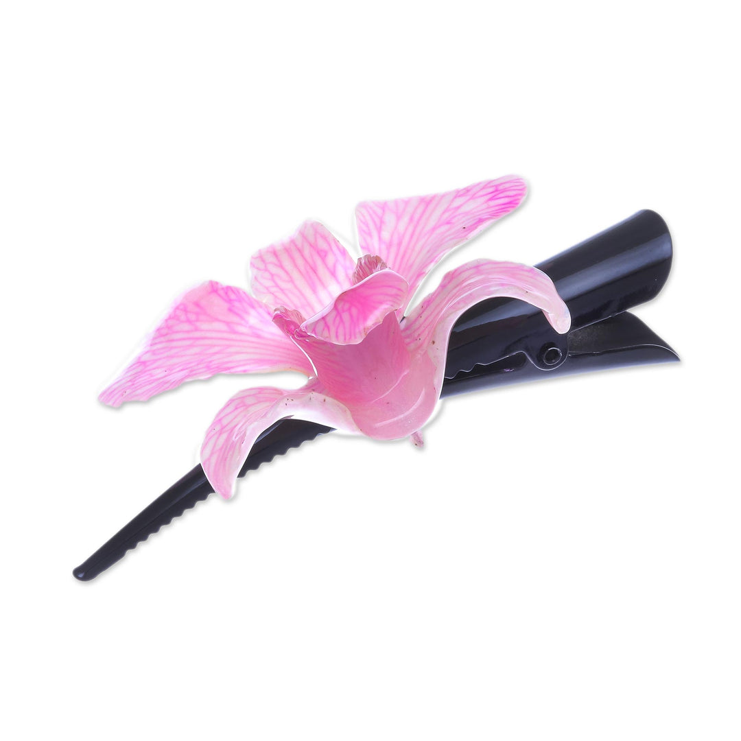 Natural Pale Pink Thai Orchid Hair Clip - Pink Orchid Love