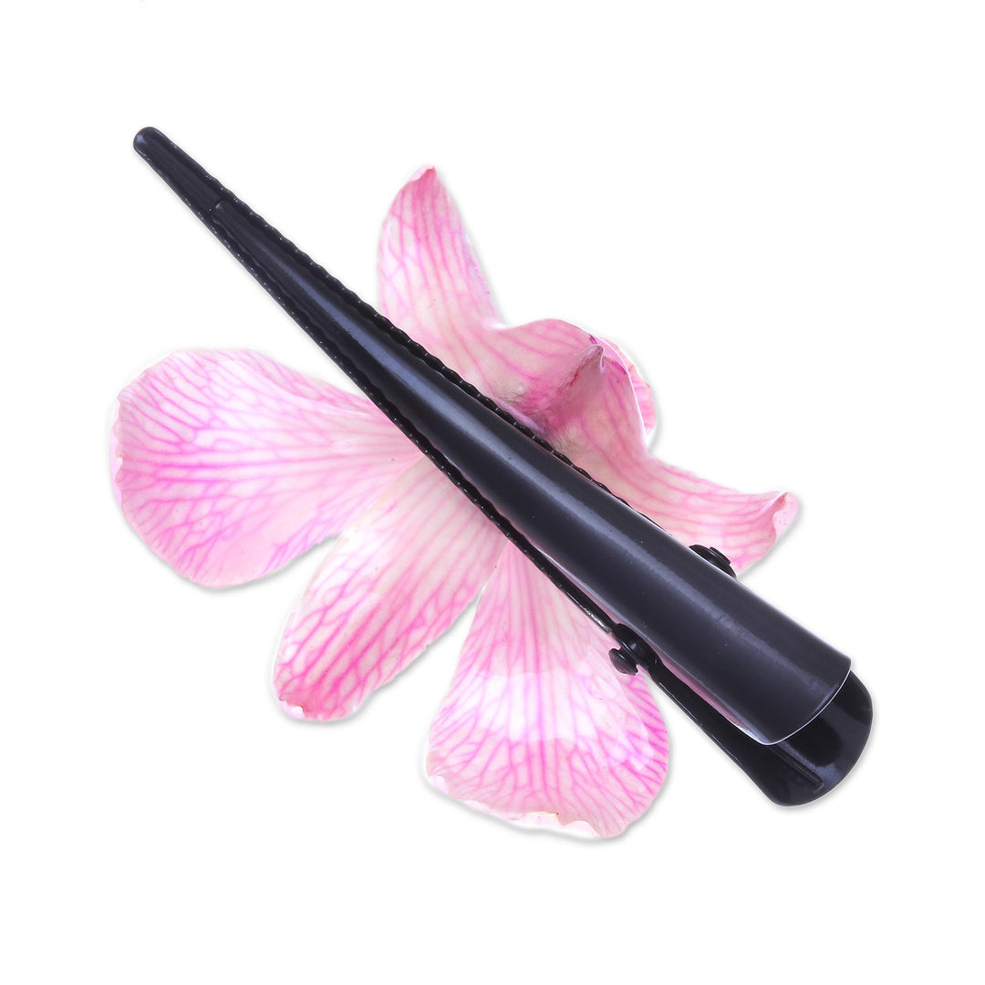 Natural Pale Pink Thai Orchid Hair Clip - Pink Orchid Love