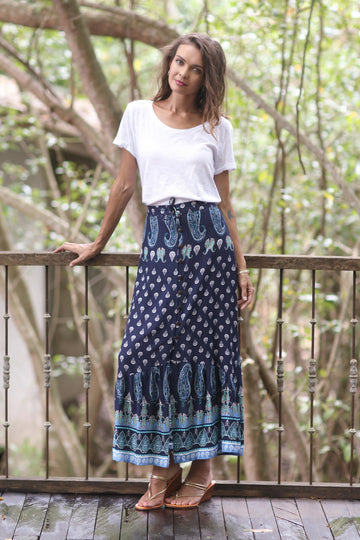 Navy Paisleys
