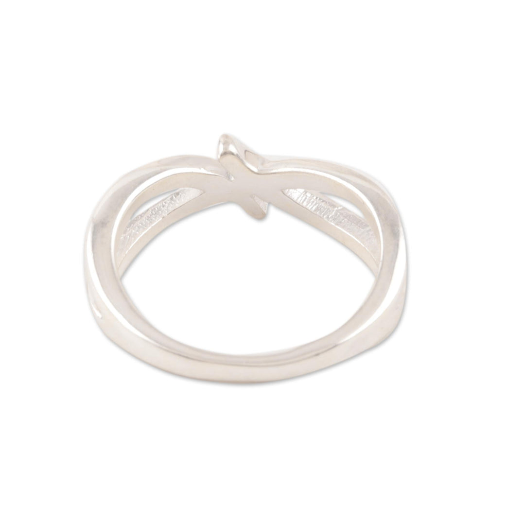 Knot Shape Sterling Silver Band Ring from India - Illusory Knot