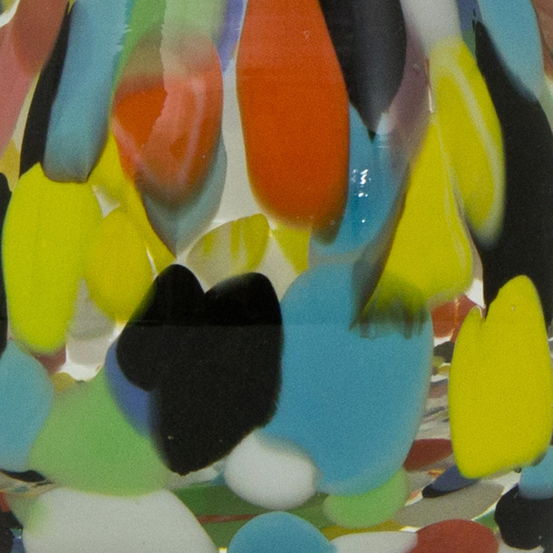 Hand Blown Multi-Colored Murano Inspired Art Glass Vase - Impressionist Spring