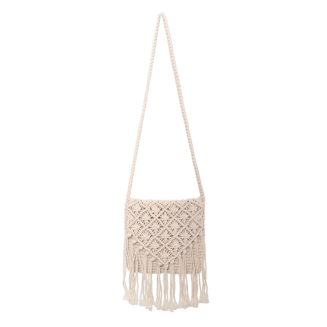 Diamond Pattern Hand-Knotted Cotton Sling from Bali - Star Light