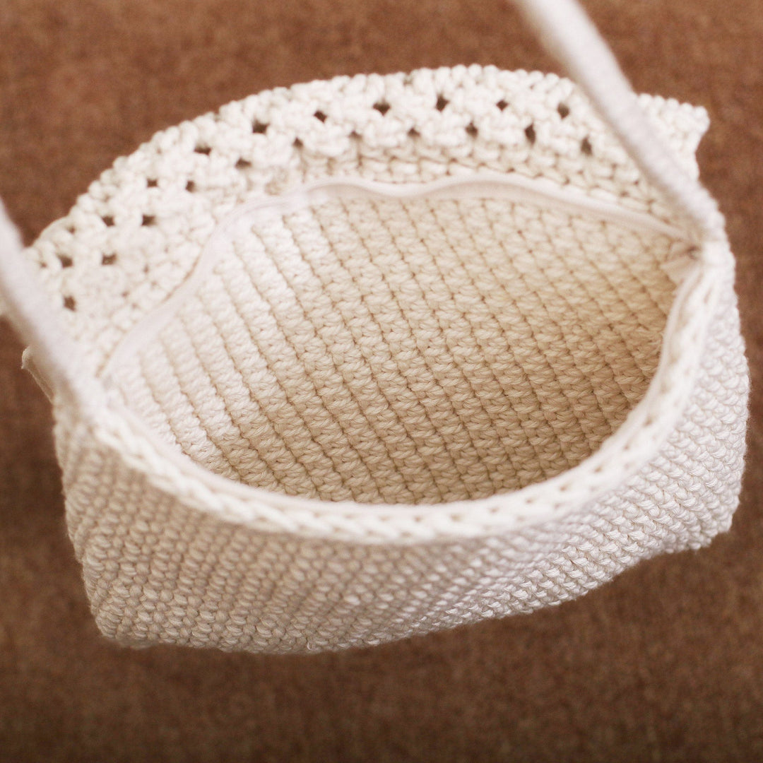 Diamond Pattern Hand-Knotted Cotton Sling from Bali - Star Light