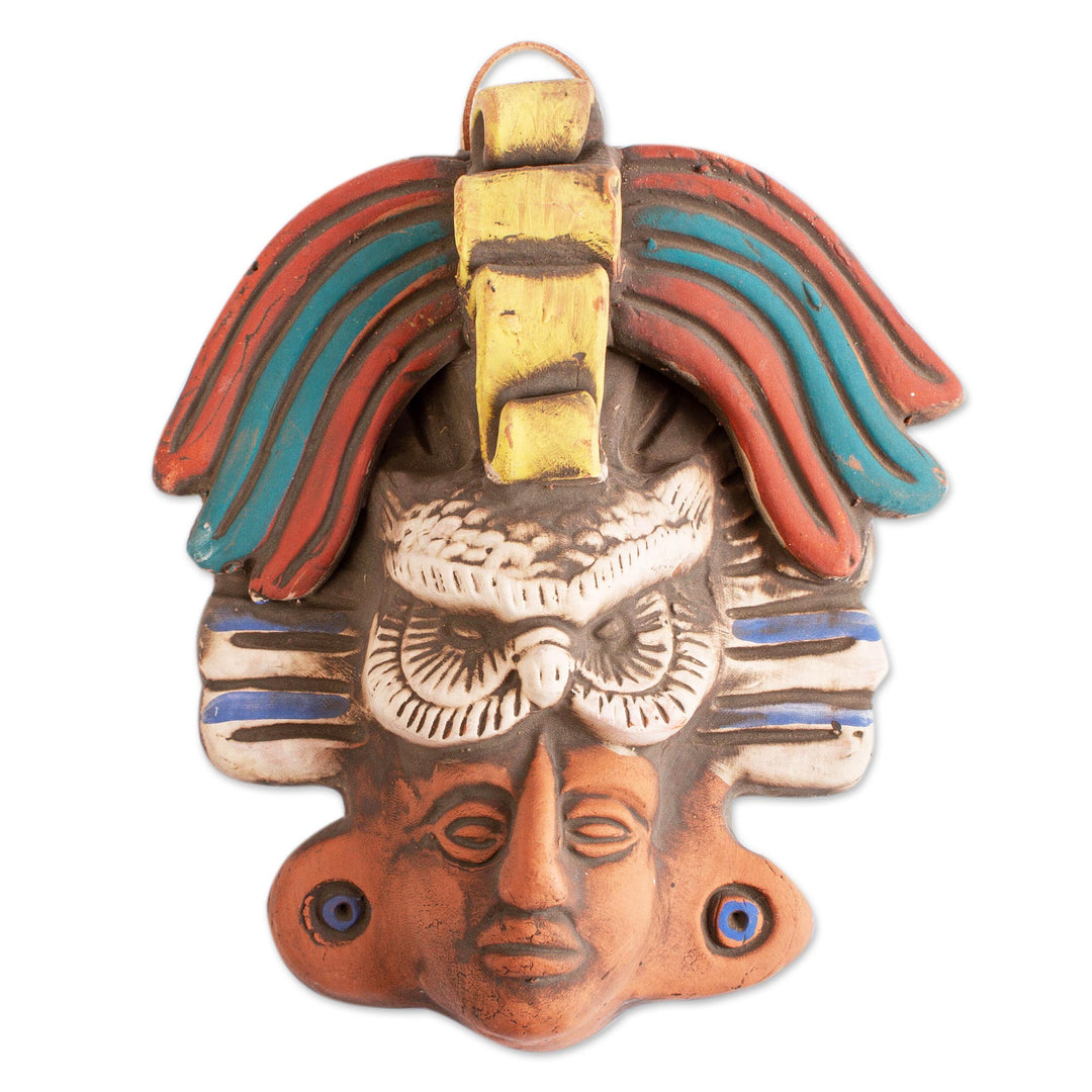 Ceramic Wall Mask of an Owl God from Mexico - Owl God