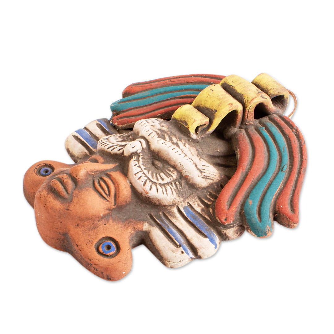 Ceramic Wall Mask of an Owl God from Mexico - Owl God