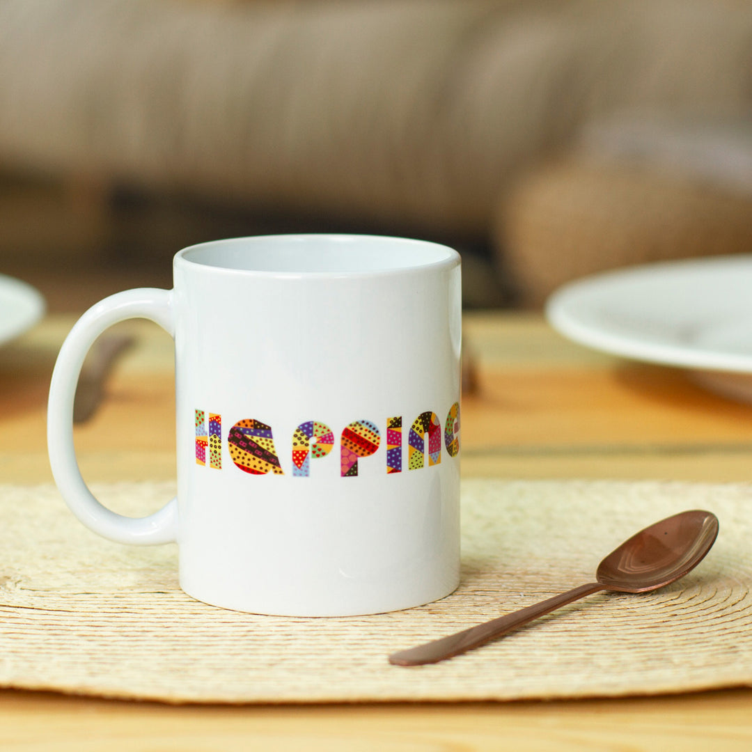 Folk Art Sun Ceramic Mug from Mexico - Happiness