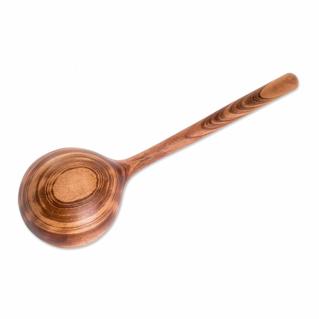 Handmade Jobillo Wood Serving Spoon from Guatemala - Familiar Flavor