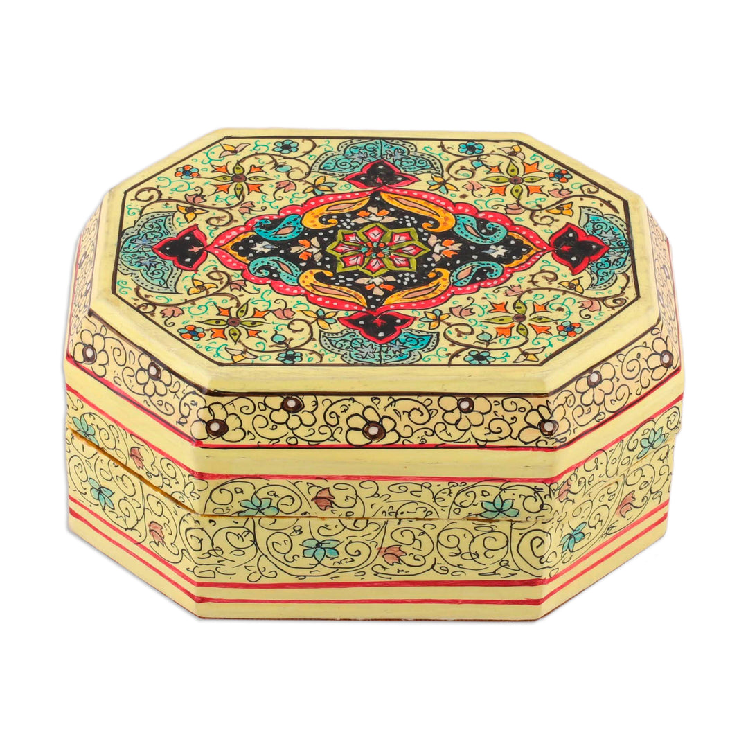 Small Hand Painted Jewelry or Trinket Box from India - Persian Carpet