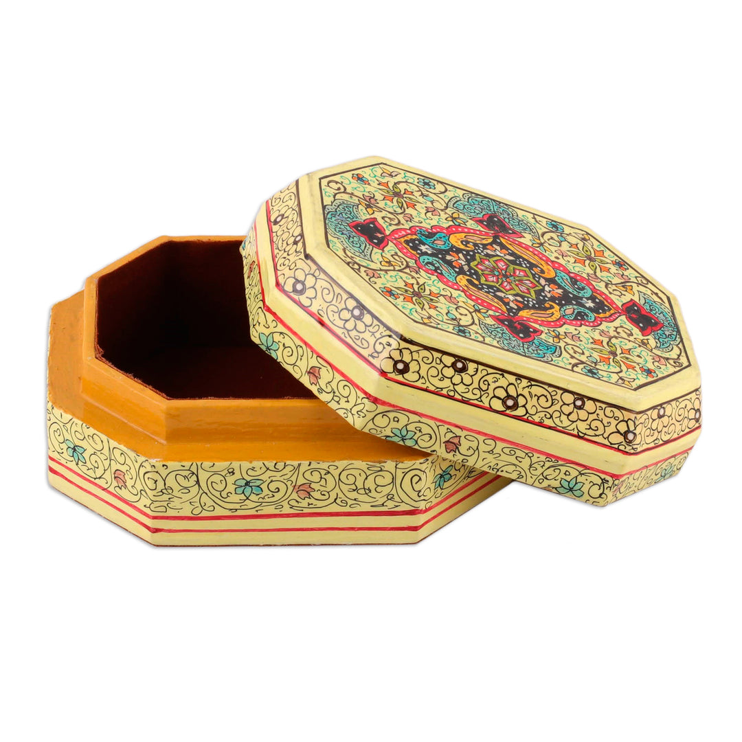 Small Hand Painted Jewelry or Trinket Box from India - Persian Carpet