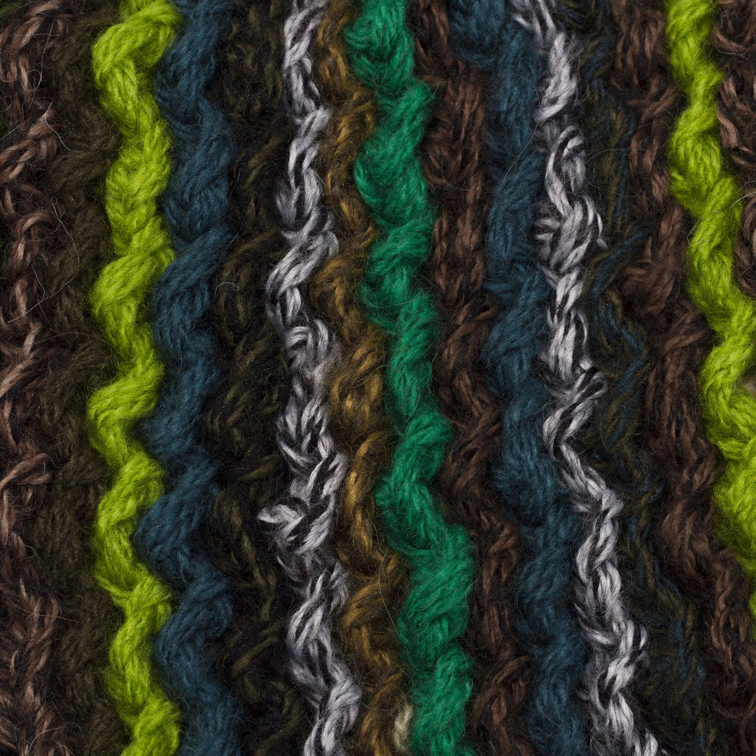 Crocheted Alpaca Blend Chullo Hat in Green from Peru - Fun Forest