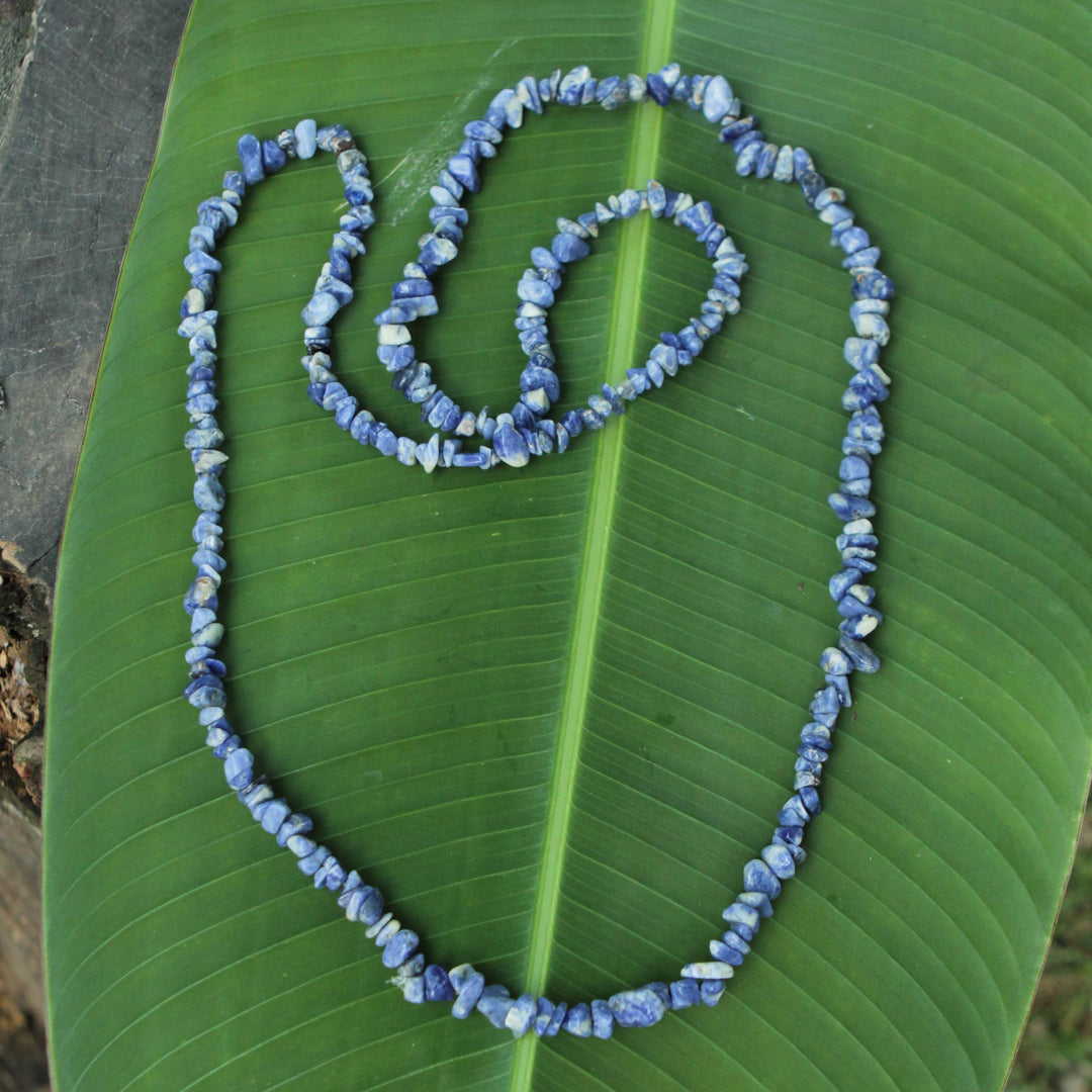 Artisan Crafted Sodalite Strand Necklace - Light of Peace