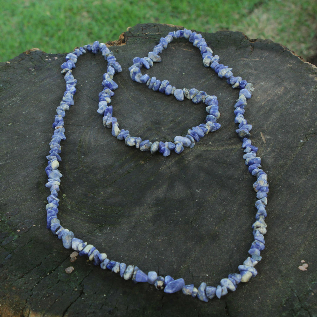 Artisan Crafted Sodalite Strand Necklace - Light of Peace