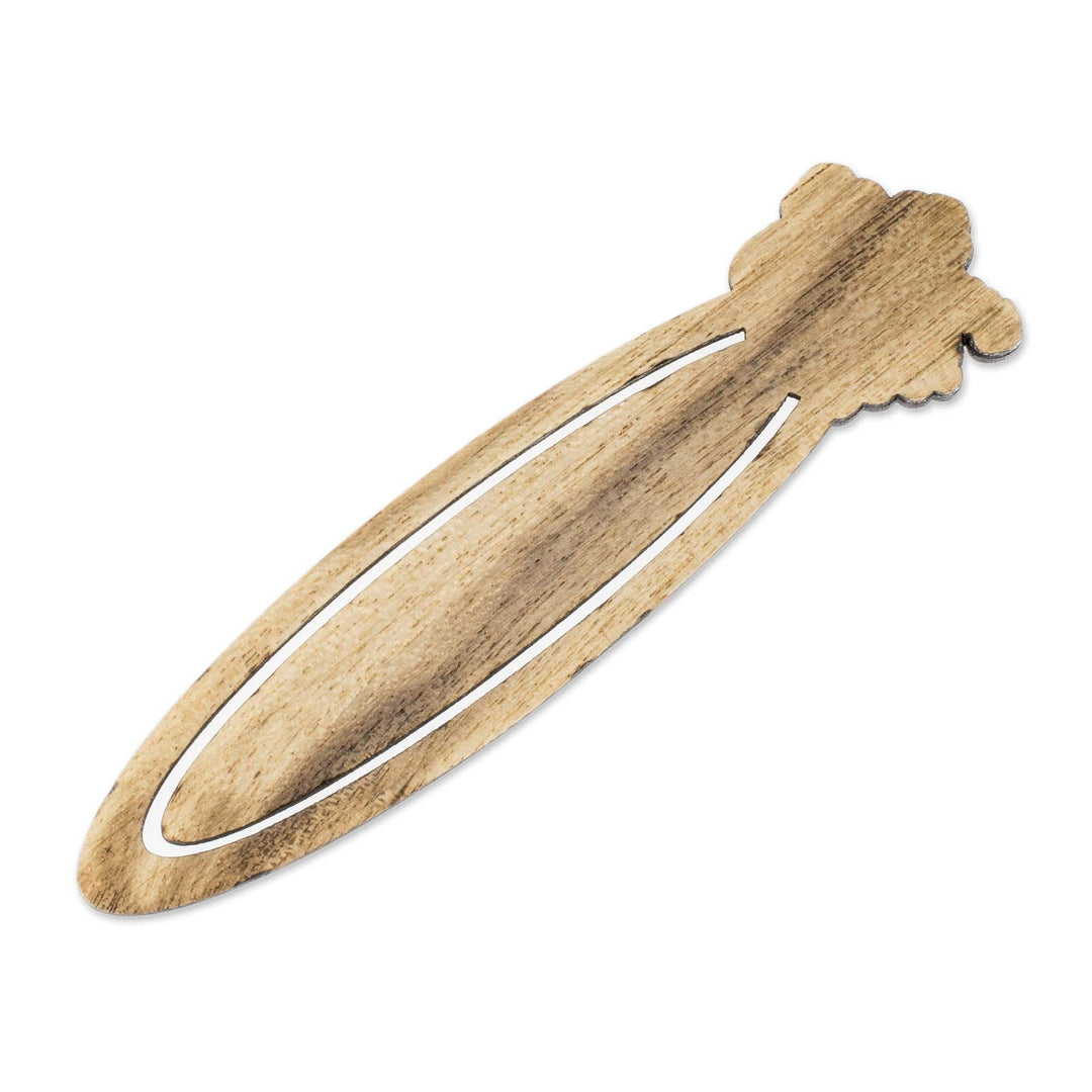 Handcrafted Recycled Teak Hibiscus Theme Bookmark - Tropical Hibiscus