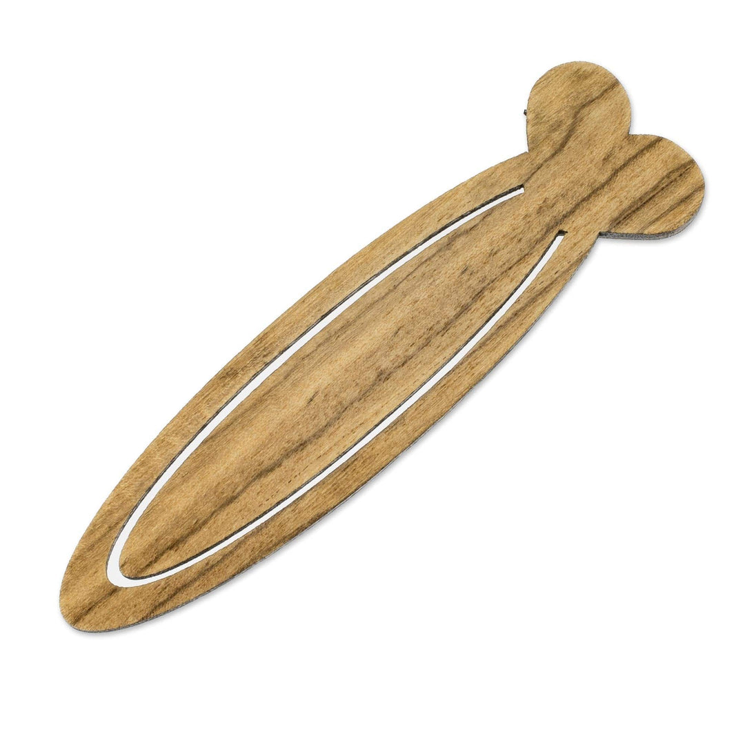 Handcrafted Recycled Teak Heart Theme Bookmark - Book Lovers