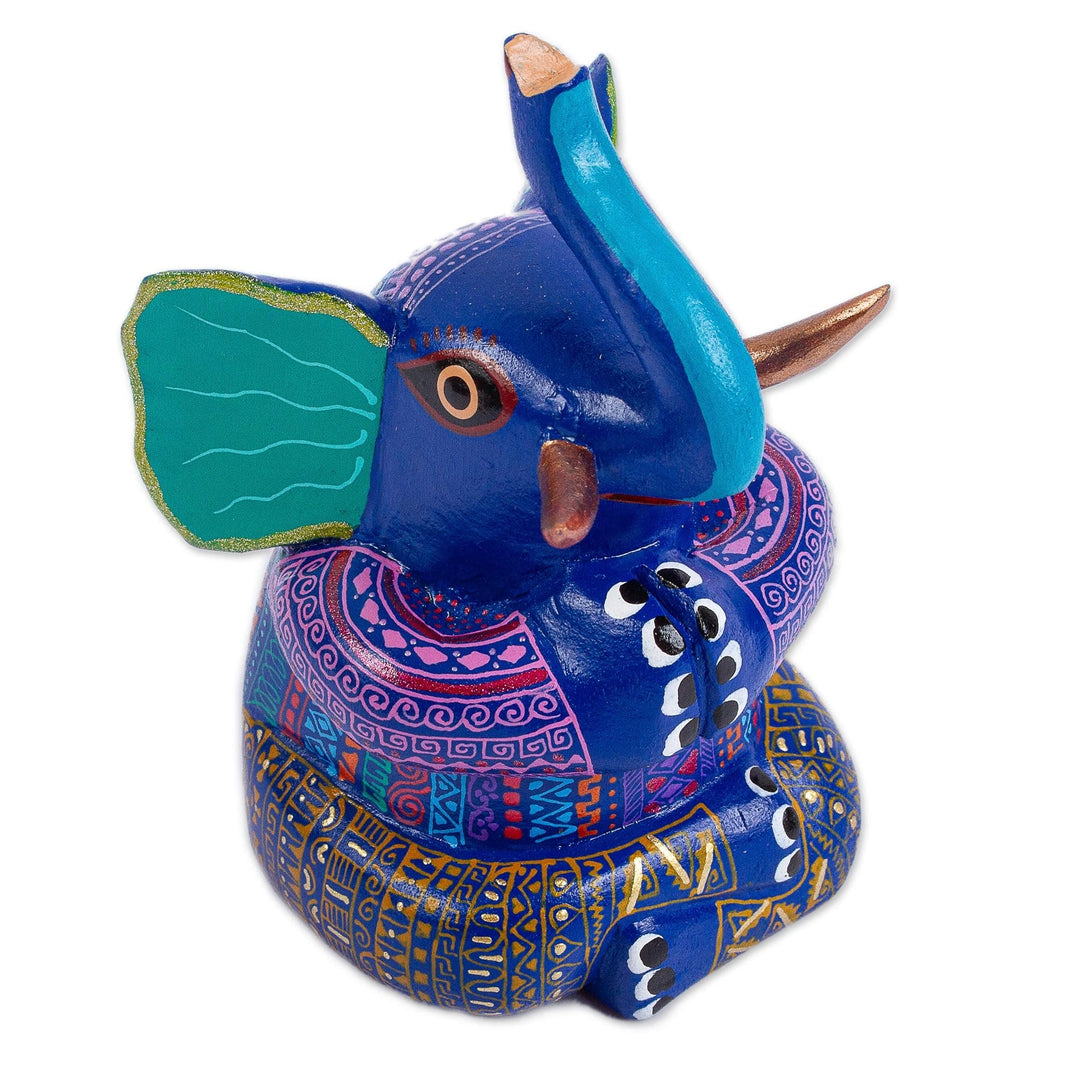 Elephant Alebrije Figurine in Lotus Position - Lotus Elephant