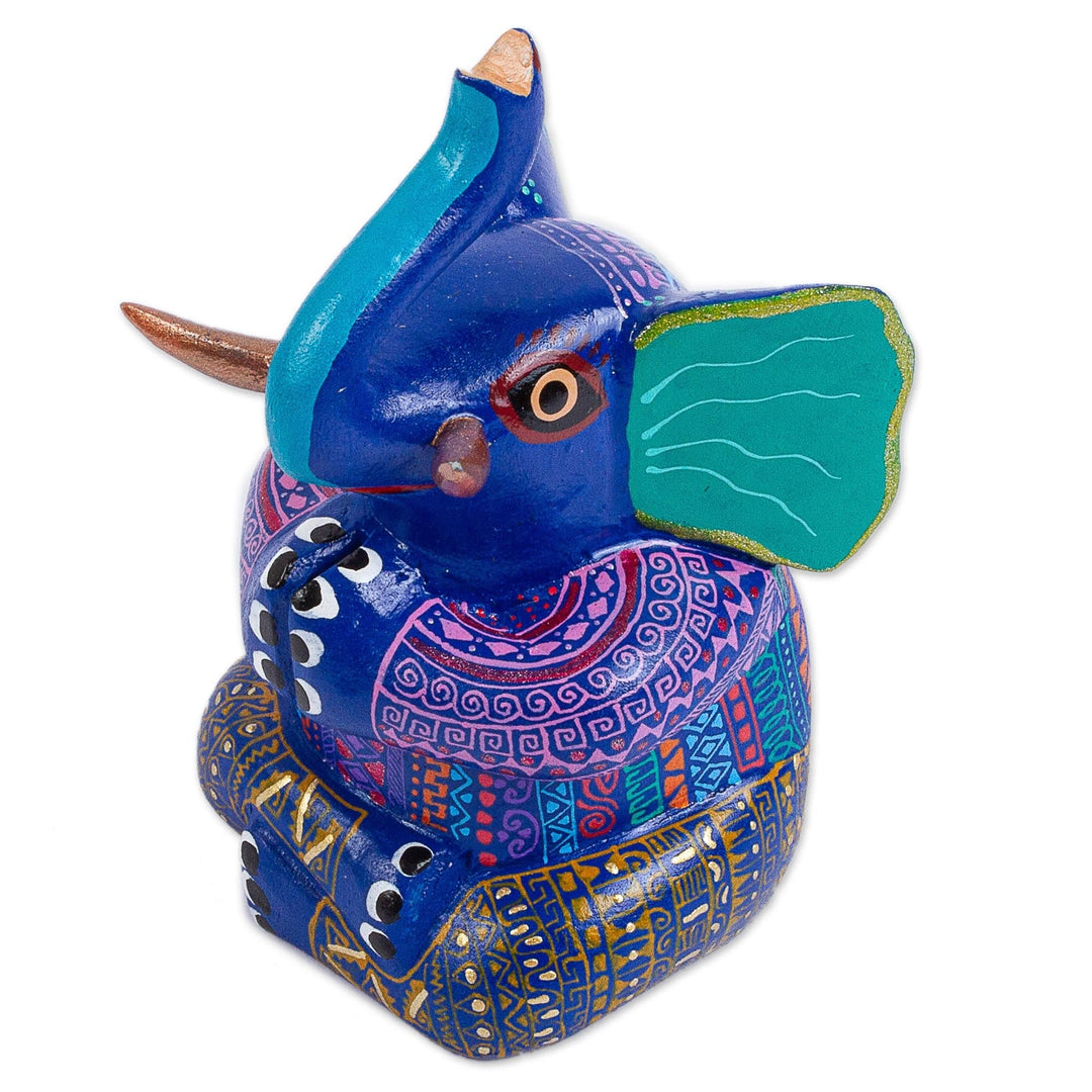 Elephant Alebrije Figurine in Lotus Position - Lotus Elephant