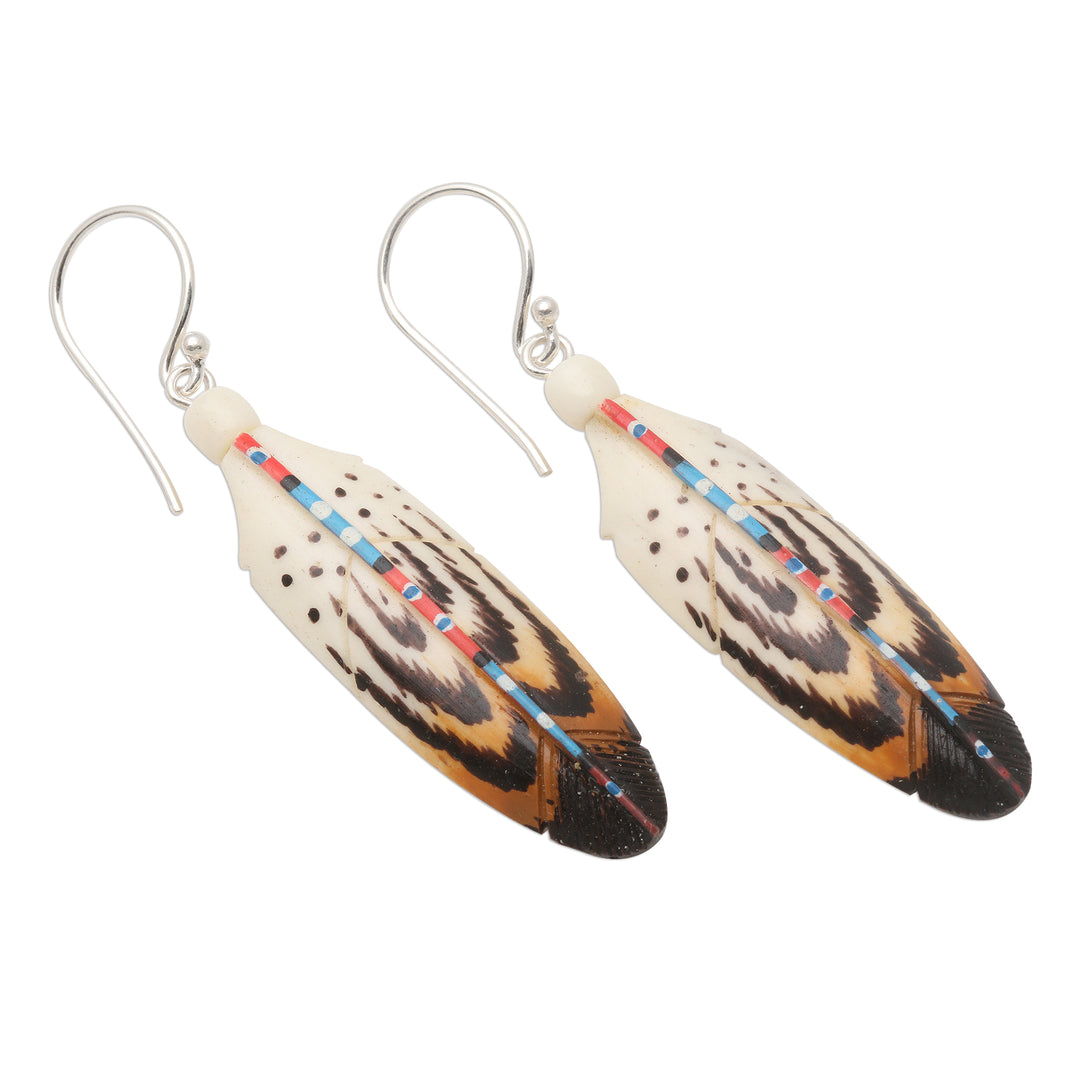 Handcrafted Falcon Feather Theme Earrings - Falcon Feather