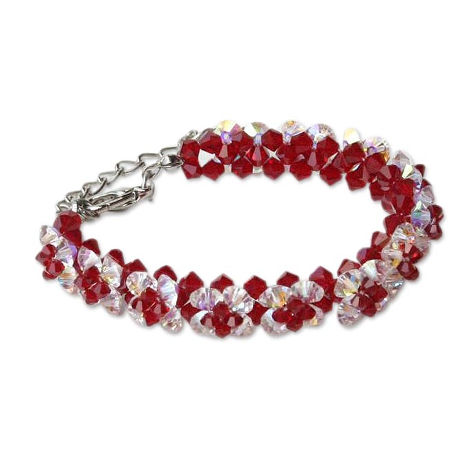 Thai Red Crystal Jewelry Set - Siam Red Reflections
