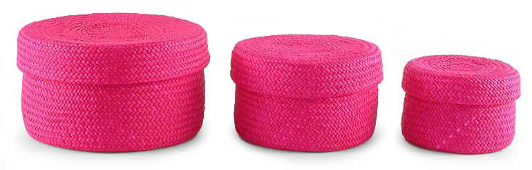 Jute jewelry boxes - Pink Fling