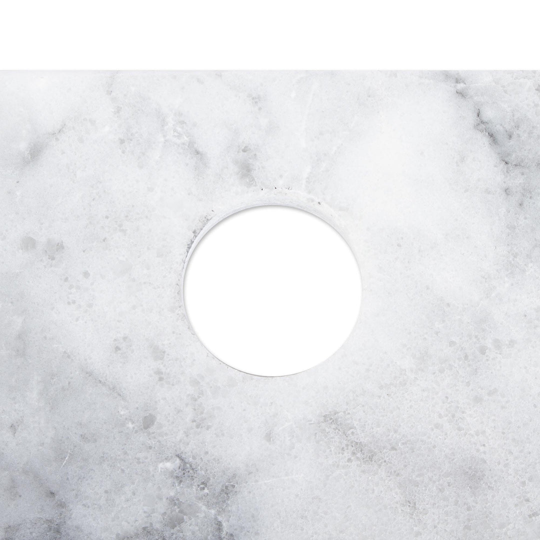 Small White Marble Cheese or Cutting Board from Mexico - Plateau in White