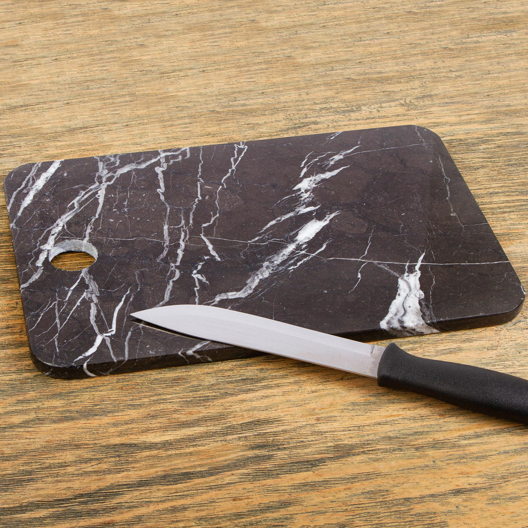 Black Marble Chopping or Cheese Board from Mexico - Mesa in Black