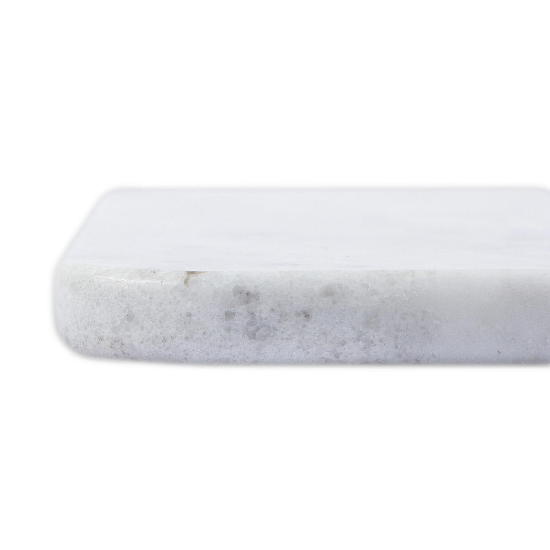 White and Grey Marble Cutting Board Handmade in Mexico - Mesa in White