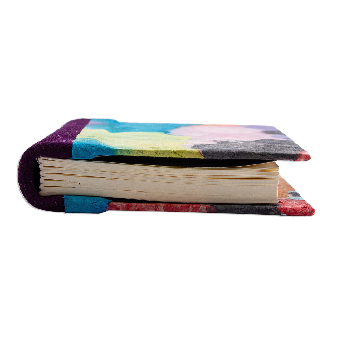 Colorful Amate Paper and Suede Small Journal - Color Ways