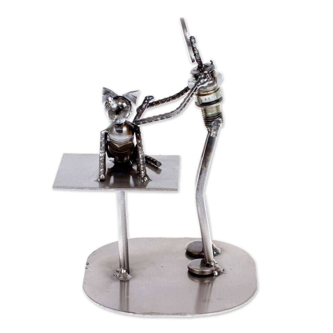 Unique Recycled Auto Parts Veterinarian Sculpture - Rustic Veterinarian