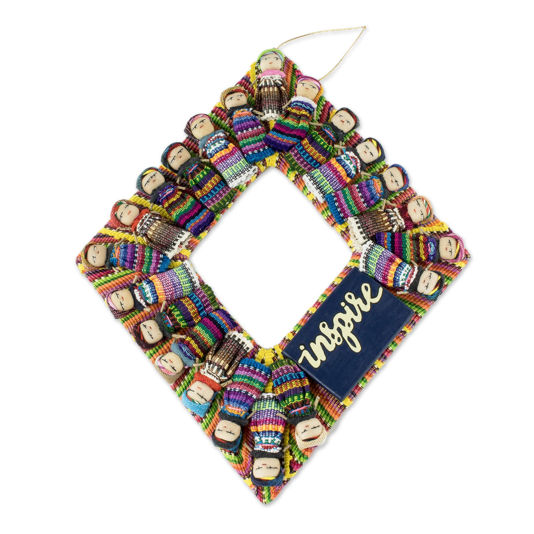 Handmade Maya Worry Doll Inspirational Wreath - Inspire