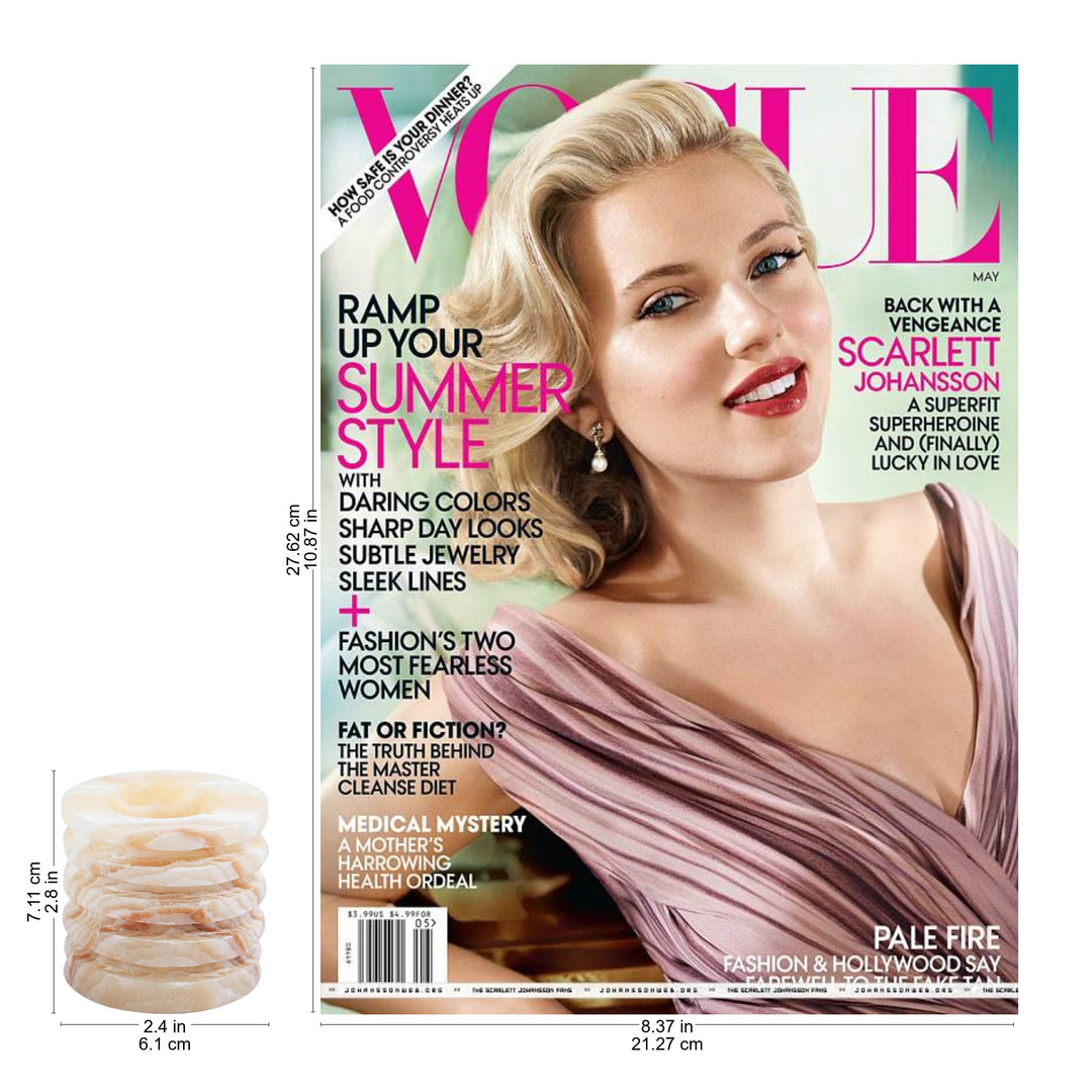 Natural Onyx Pillar-Shaped Tealight Holder - Pillar of Light