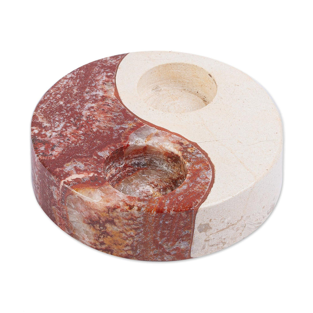 Natural Marble Yin and Yang Tealight Holder - Yin and Yang