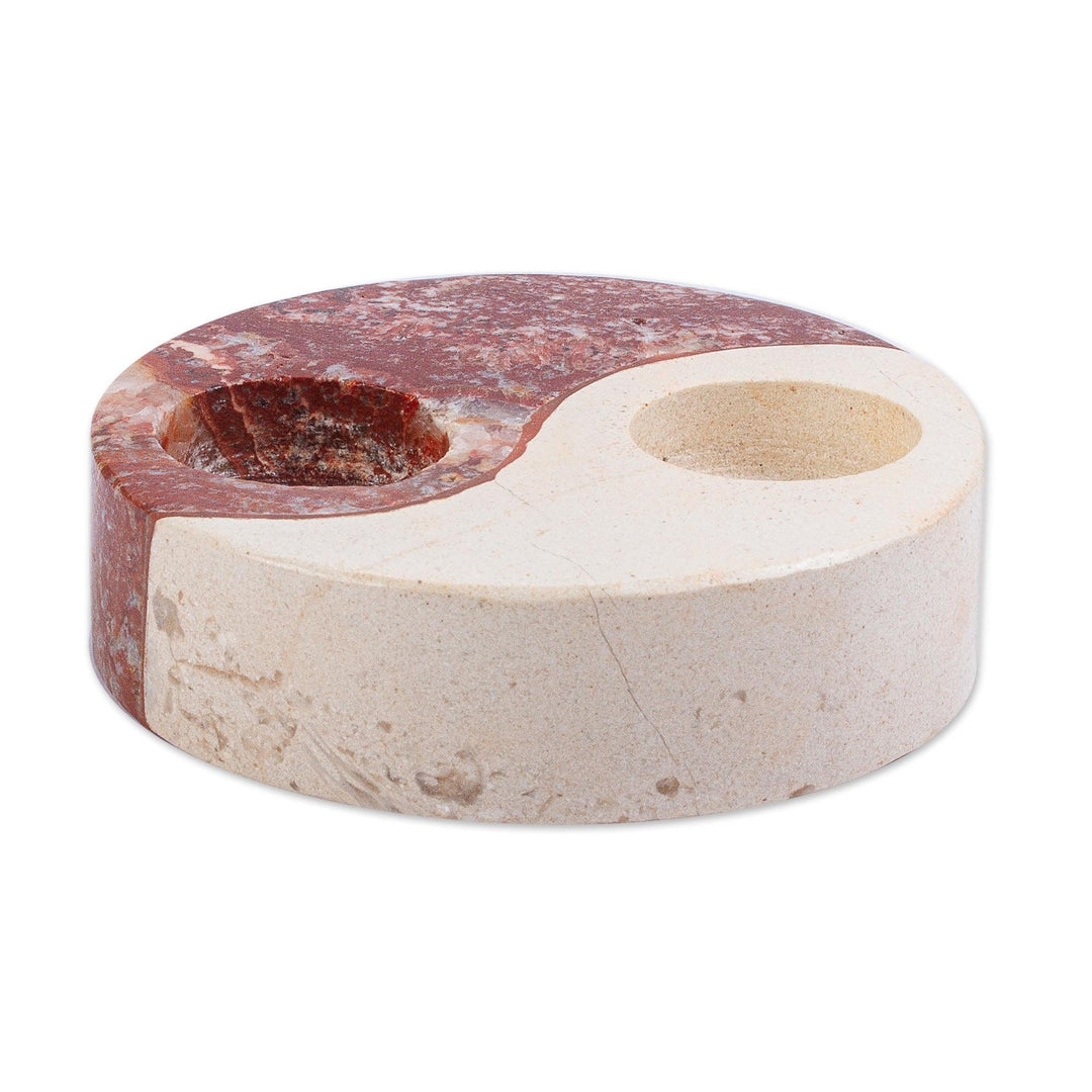 Natural Marble Yin and Yang Tealight Holder - Yin and Yang