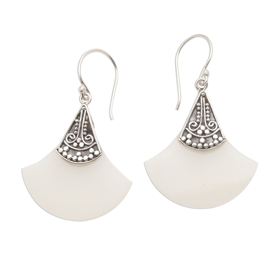 Artisan Crafted Sterling Silver Dangle Earrings - Celuk Arcs