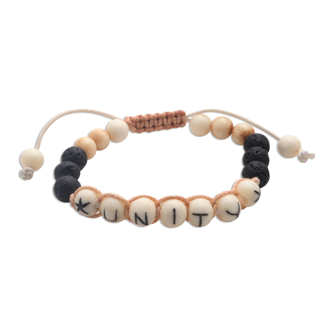 Balinese Black Lava Stone Unity Bracelet - For Unity