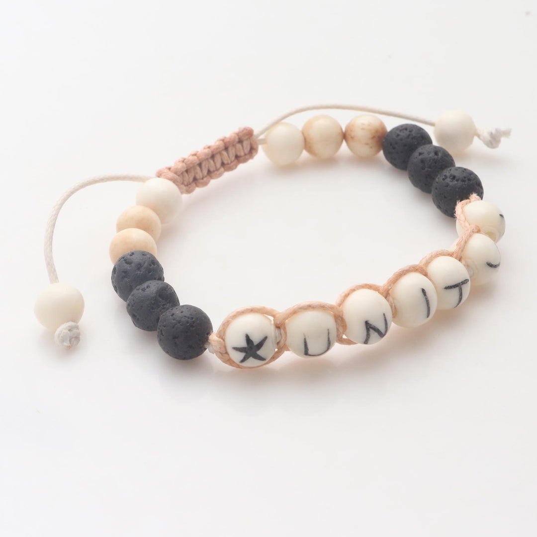 Balinese Black Lava Stone Unity Bracelet - For Unity