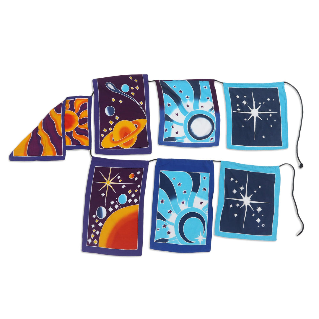 Batik Rayon Bunting with Celestial Motif - Celestial Gods