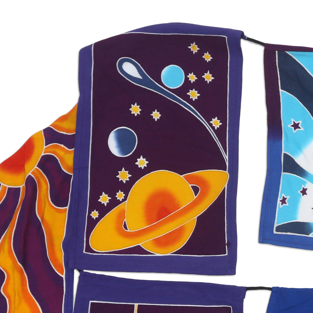 Batik Rayon Bunting with Celestial Motif - Celestial Gods